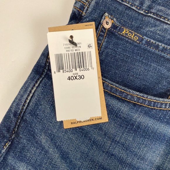 NEW Polo Ralph Lauren The Varick Slim Straight Jeans Mens 40 x 30 Stretch - Picture 6 of 15